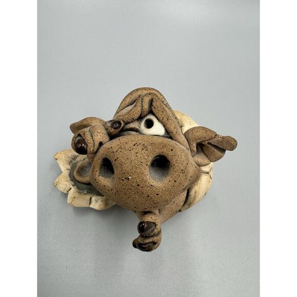 Vintage 1980’s Unique Baby Dinosaur Hatching Out Of Egg Sculpture Statue READ - Picture 4 of 8